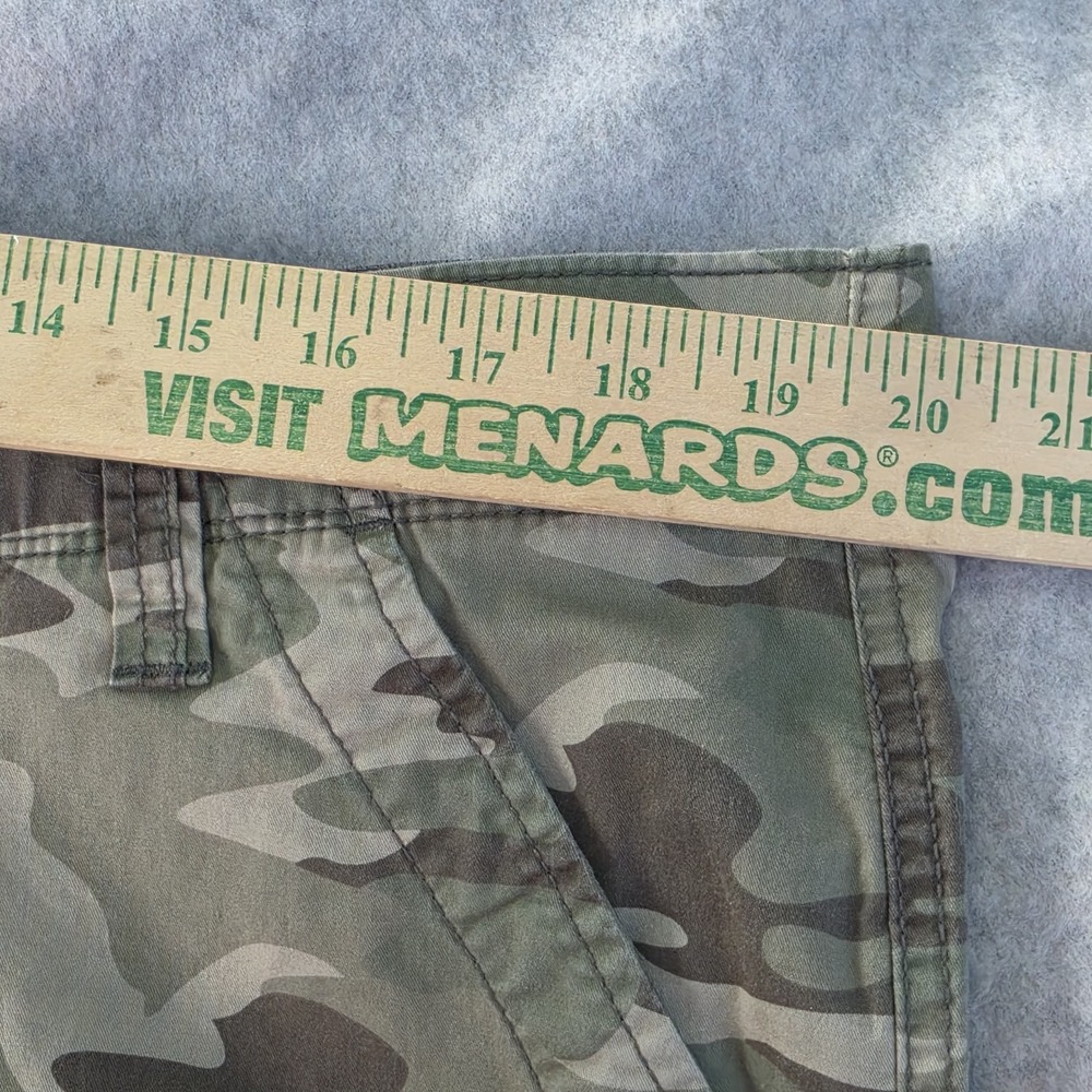 George Mens Camo Cargo Shorts Size 40 Elastic Waist Cotton Stretch 14" Inseam - Picture 12 of 16